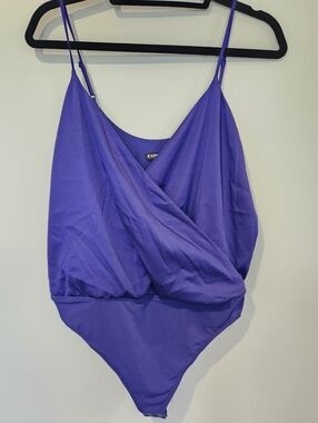 Express Womens Purple One-Piece Bodysuit
